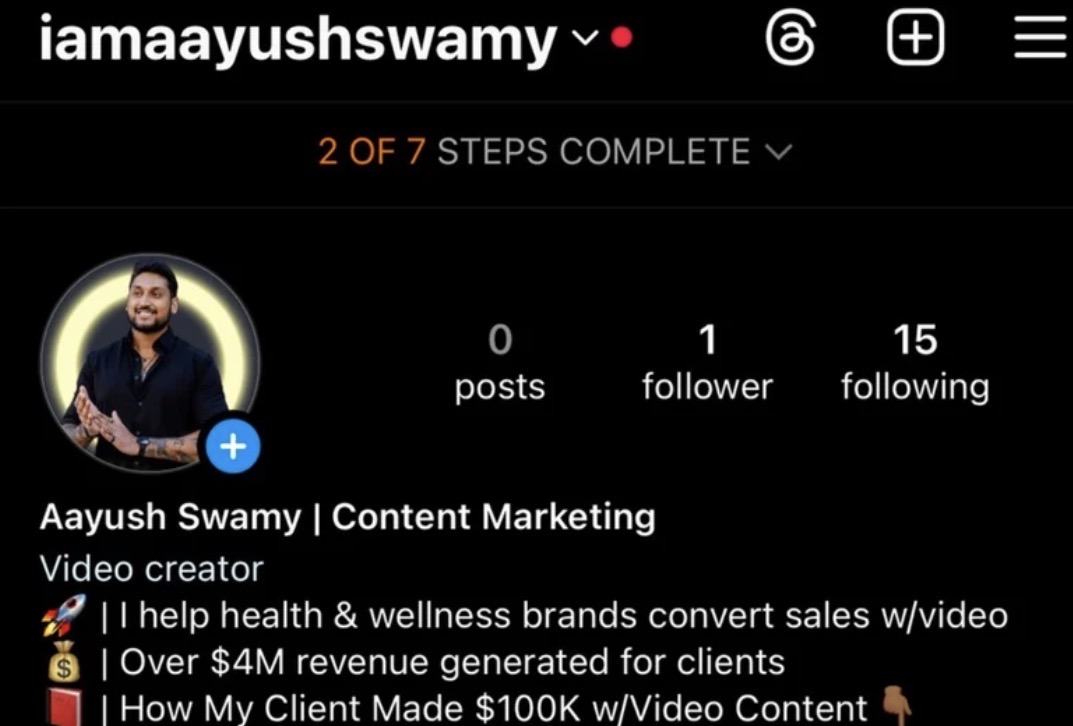 Aayush Swamy before
