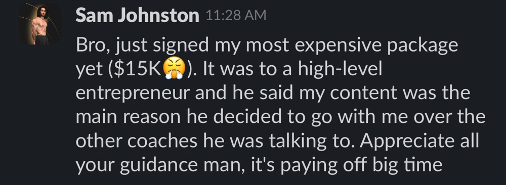 Message from Sam Johnston