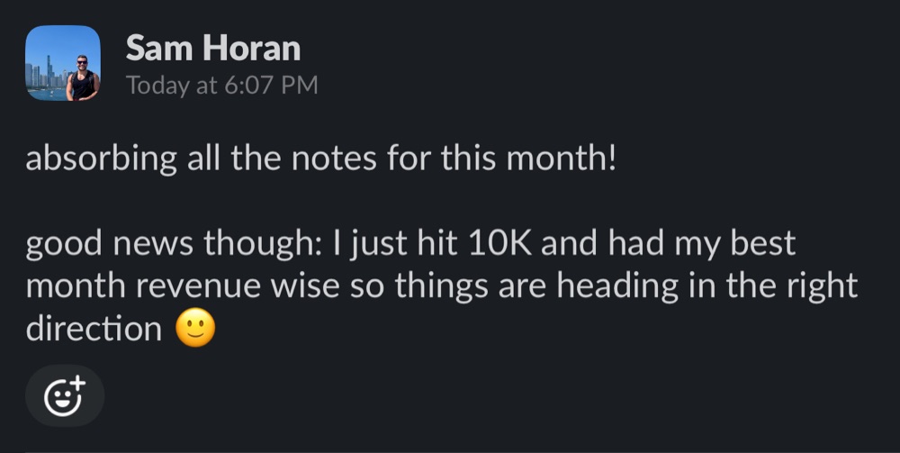 Message from Sam Horan