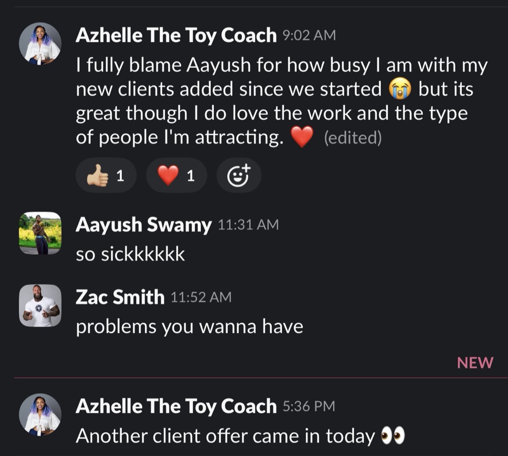 Message from Azhelle The Toy Coach